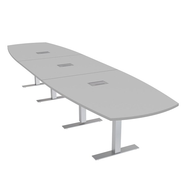 45 in W, 166 in L, 29 in H, Engineered Wood Top, Grey